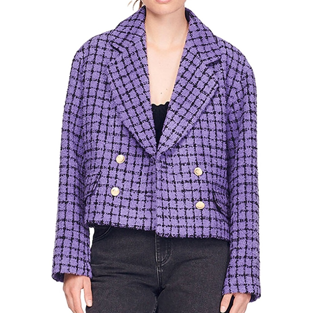 Sandro Simona Wood blend Jacket size 38